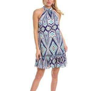 $198 Trina Turk Dress NWT - Now only $65 Zuri Peacock Halterw/ Ruffle Hem (S)